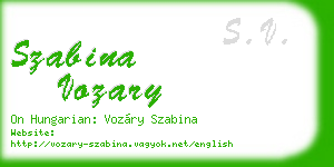 szabina vozary business card
