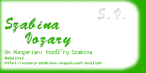 szabina vozary business card